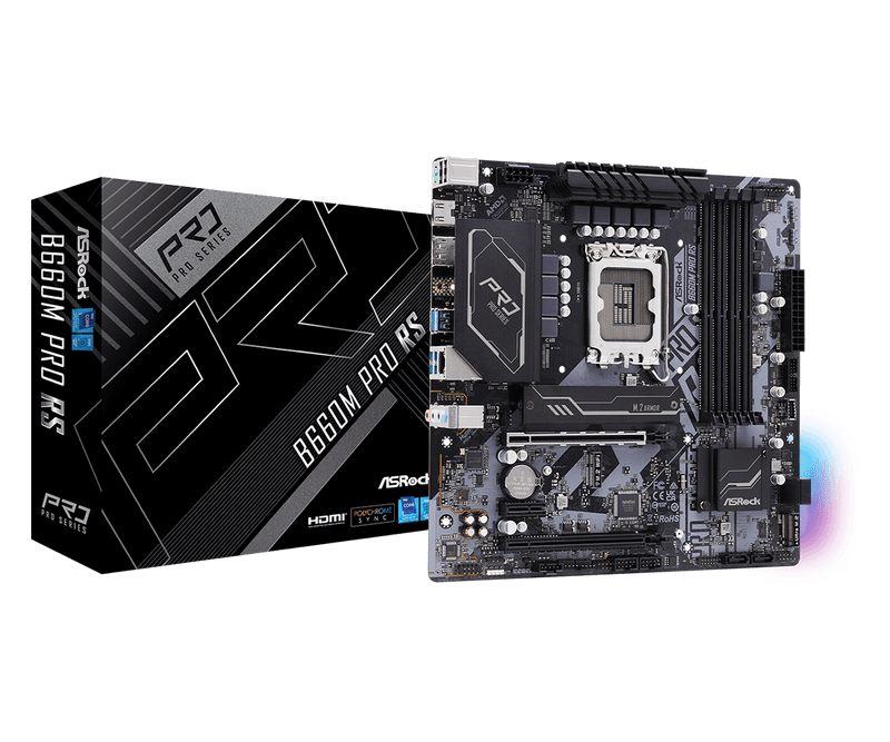 ASRock 華擎 B660M PRO RS Micro-ATX 主機板 (DDR4)