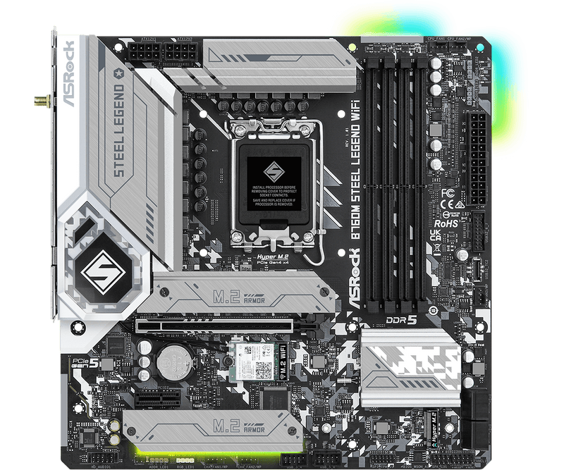 ASRock 華擎 B760M Steel Legend WiFi Micro-ATX 主機板 (DDR5)