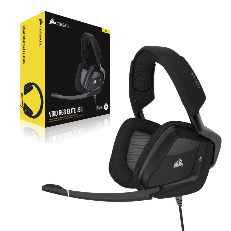 Corsair VOID RGB ELITE USB Premium Gaming Headset with 7.1 Surround Sound — Carbon