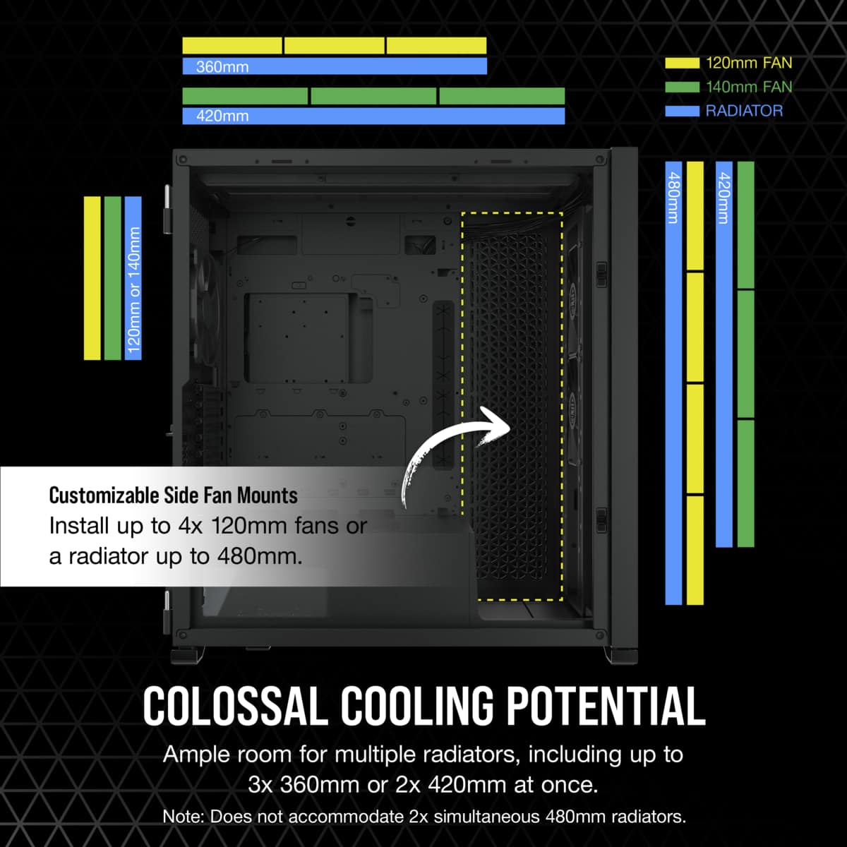 Corsair iCUE 7000D AIRFLOW Tempered Glass Mid-Tower ATX PC CASE