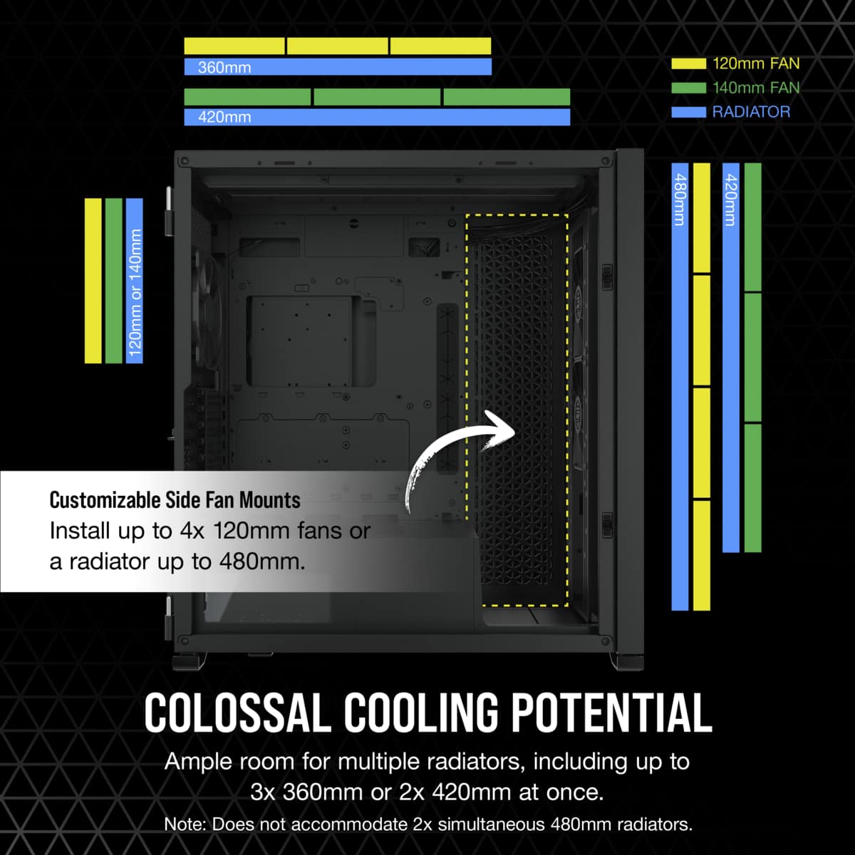 Corsair iCUE 7000D AIRFLOW Tempered Glass Mid-Tower ATX PC CASE 