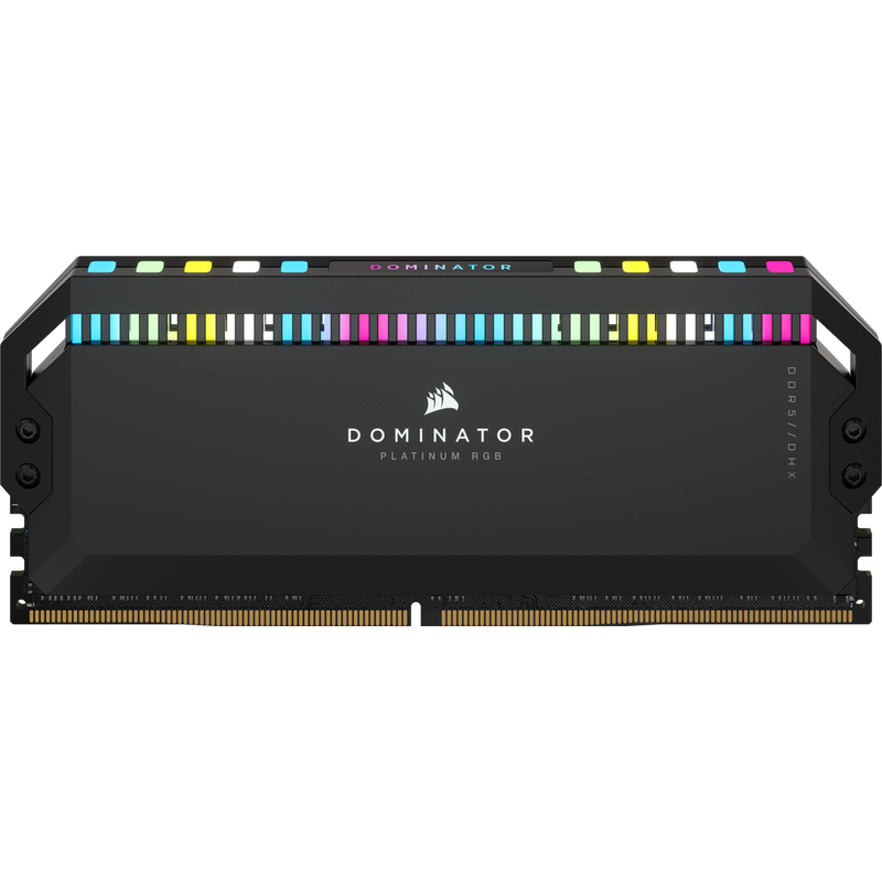 Corsair DOMINATOR® PLATINUM RGB 32GB (2x16GB) DDR5 DRAM 6200MHz C36 Memory Kit — Black