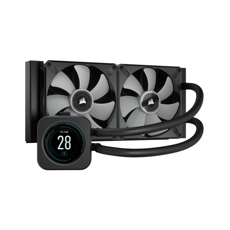 CORSAIR iCUE H100i ELITE LCD Display Liquid CPU Cooler 240mm 水冷散熱器