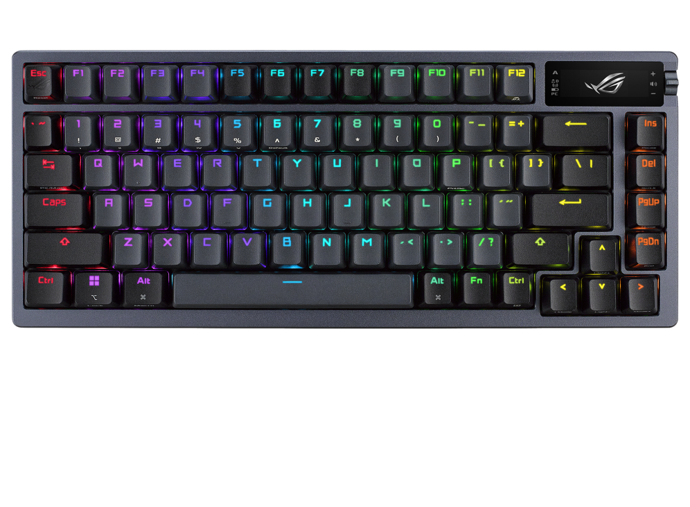 ASUS ROG Azoth NX 2.4 GHz SpeedNova OLED PBT 75% 無線機械自組遊戲鍵盤