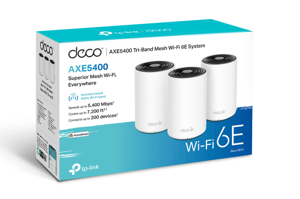 TP-Link Deco XE75 AXE5400 Whole Home Mesh Wi-Fi 6E (Tri-Band) Router System