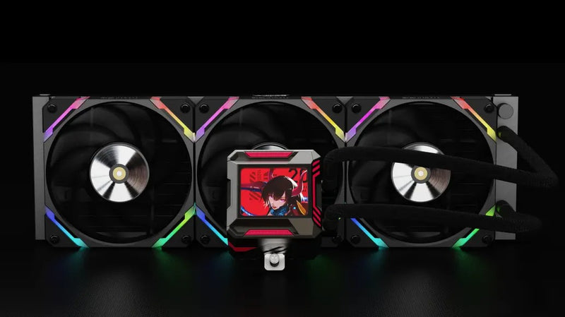 VALKYRIE E360 360mm LCD Display RGB Liquid CPU Cooler (Black)