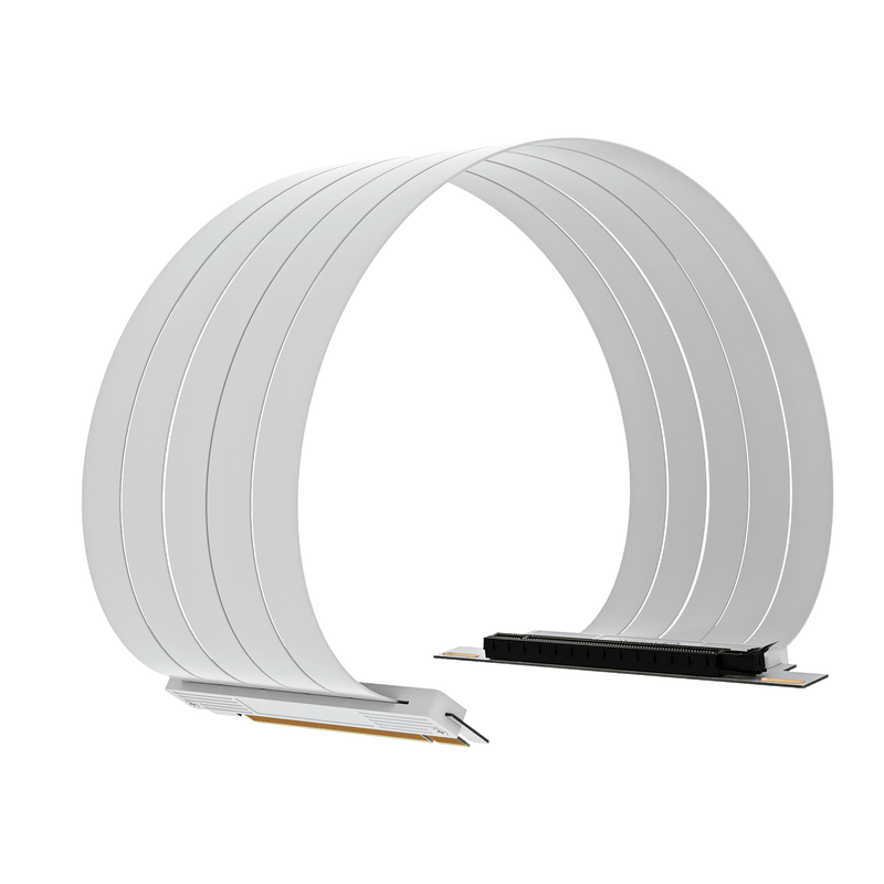 AsiaHorse PCIe 4 SOFT RISER CABLE 4.0 PCIe延長線 (Black/White)