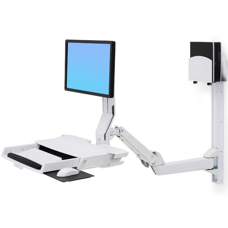 Ergotron Sit-Stand Combo Extender in Polished Aluminum