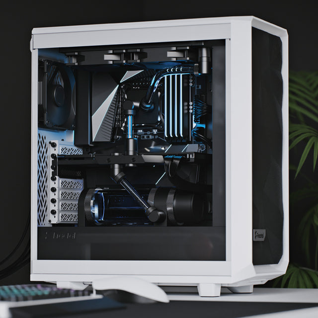Fractal Design Meshify 2 Compact ATX CASE 机箱白色TEMPERED GLASS 侧板玻璃