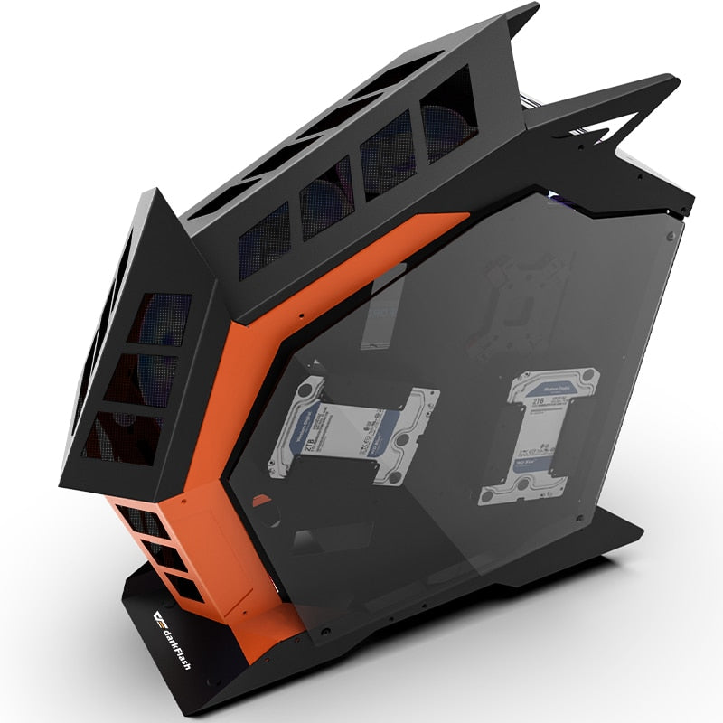 Darkflash K1 ATX PC Case (Orange-Black)