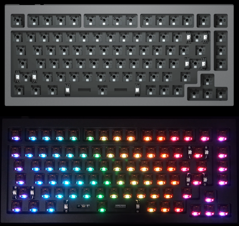 Keychron - Q1J1 QMK Custom Mechanical Keyboard - Fully Assembled Navy Blue