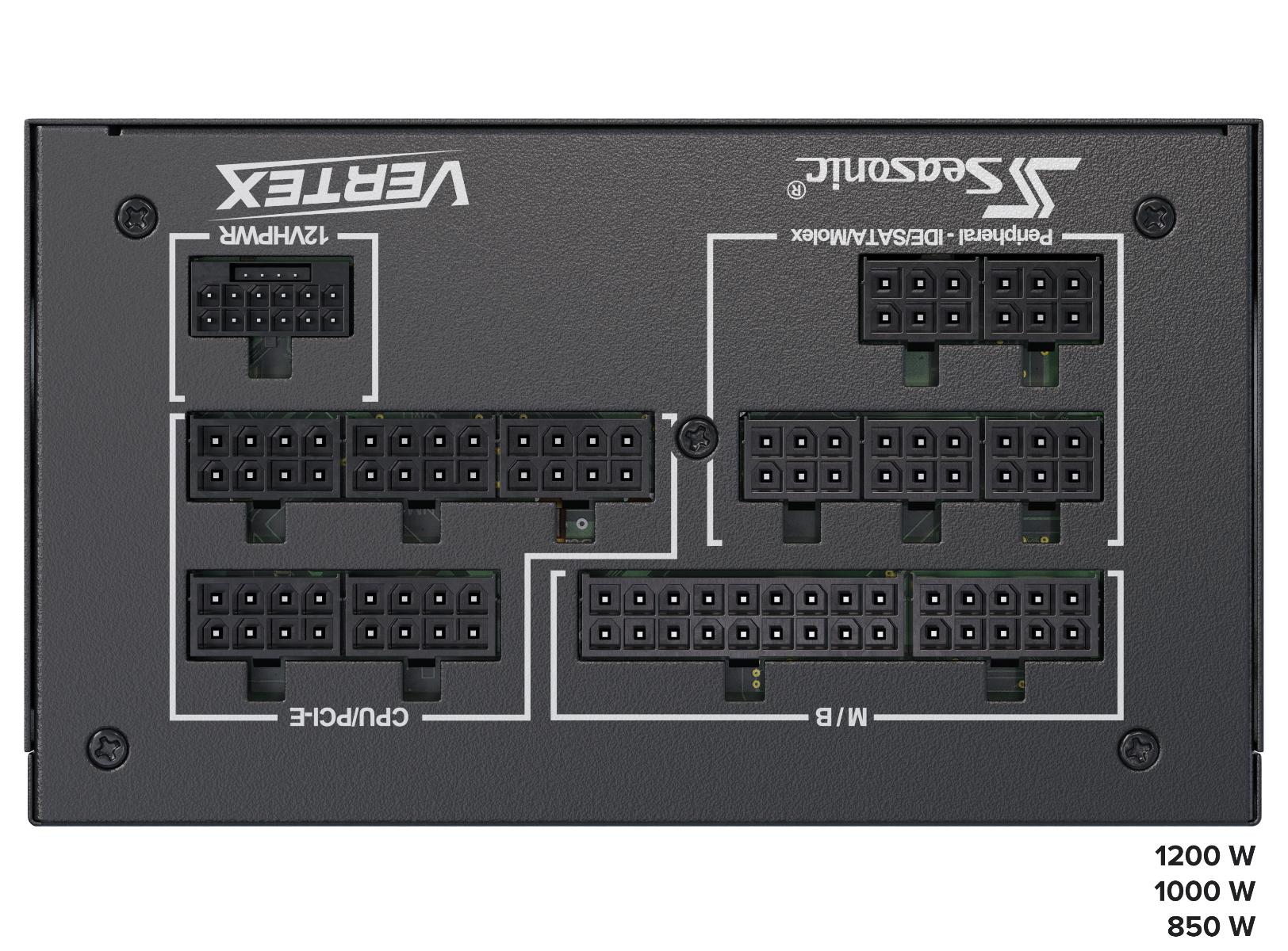 Seasonic Vertex 80 Plus Gold GX1000 1000W PSU 全模组主机电源(10年原厂保固) 黑/白