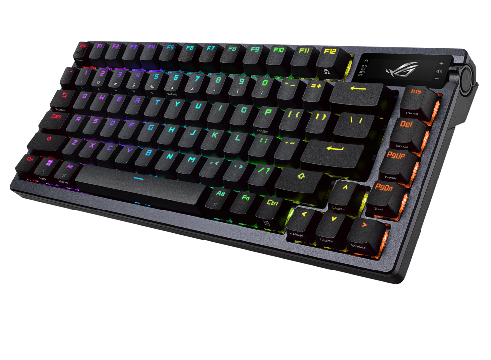ASUS ROG Azoth NX 2.4 GHz SpeedNova OLED PBT 75% 無線機械自組遊戲鍵盤