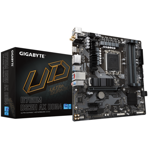 GIGABYTE 技嘉 B760M DS3H AX DDR4 Micro-ATX 主機板 (DDR4)