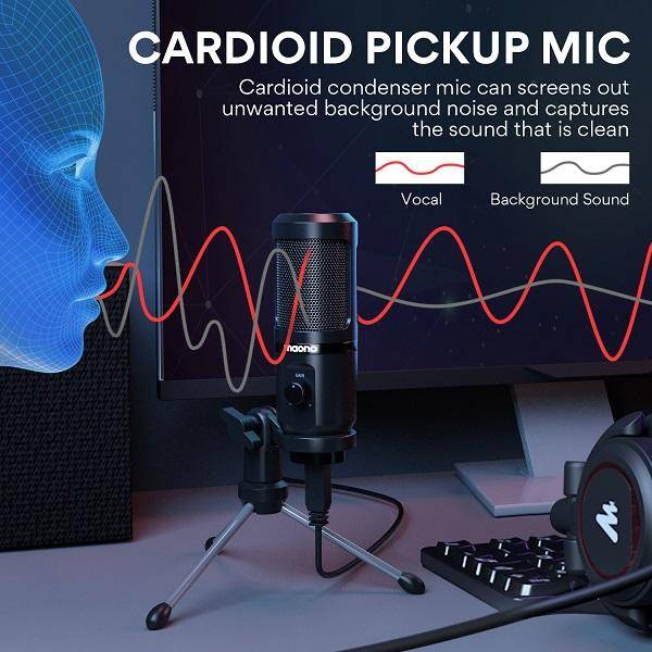 Maono USB Gaming Microphone with Mic Gain MAONO AU-PM461TR