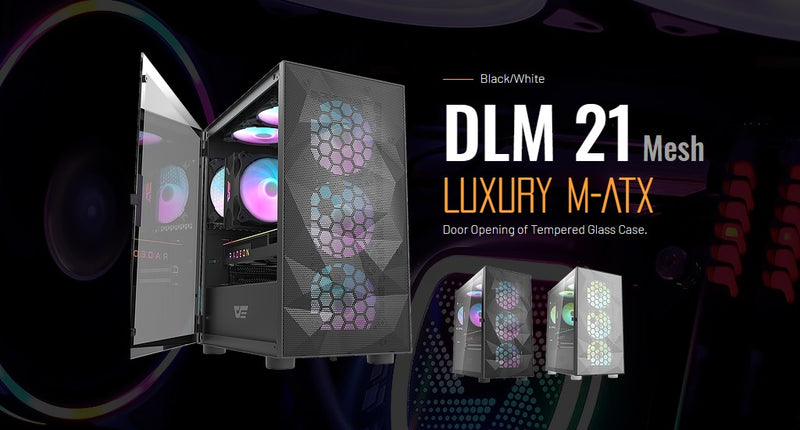 darkFlash DLM21 Mesh Luxury M-ATX CASE (鋼化玻璃側門)