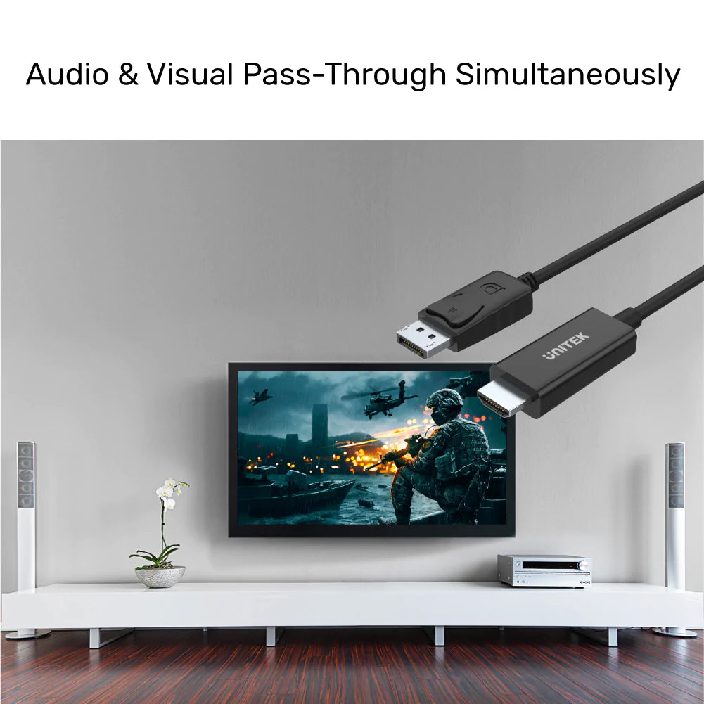 UNITEK V1608A1.8M, 4K60Hz DisplayPort to HDMI Cable