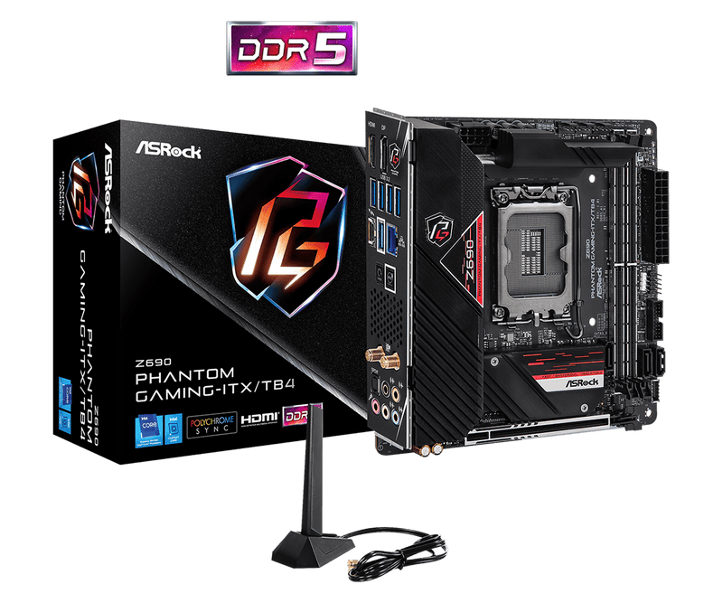 ASRock 華擎 Z690 PHANTOM GAMING-ITX/TB4 ITX 主機板 (DDR5)