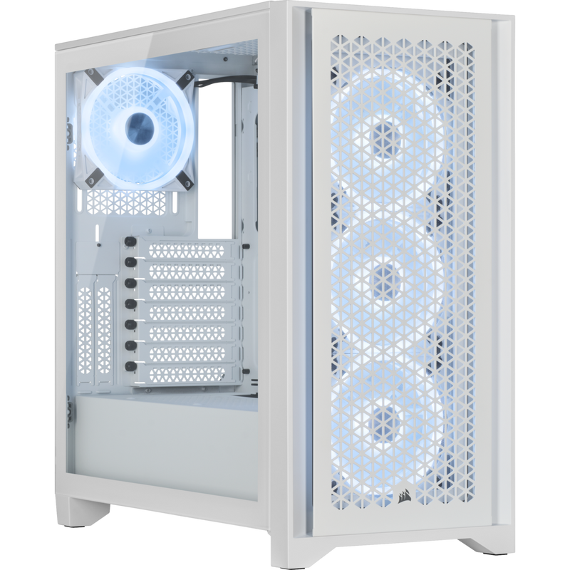 CORSAIR 4000D AIRFLOW QL Edition Tempered Glass Mid-Tower ATX Case-True White