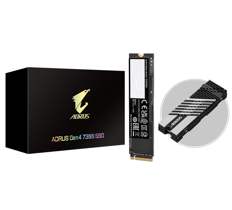 Gigabyte AORUS Gen4 7300 SSD 2TB固態硬碟