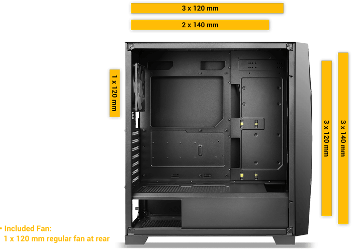 ANTEC DF800 FLUX ATX Mid-Tower RGB CASE with (Prizm-X-120-ARGB-3+C)