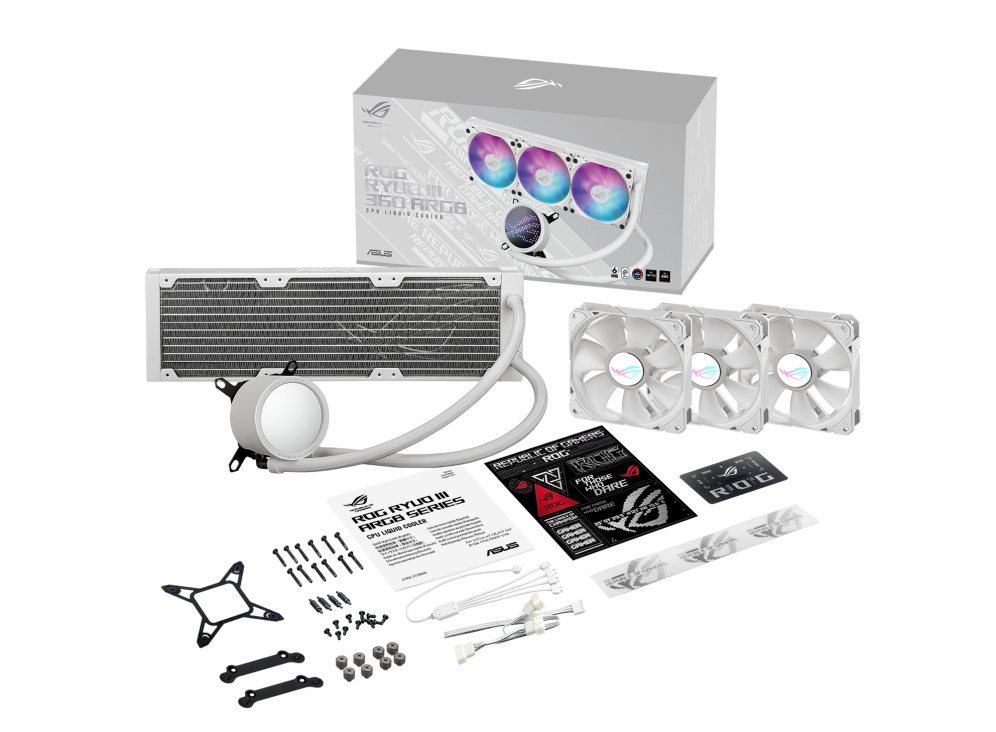 【高階專用】ASUS ROG RYUO III 360 ARGB 水冷散熱器 (Black/White)