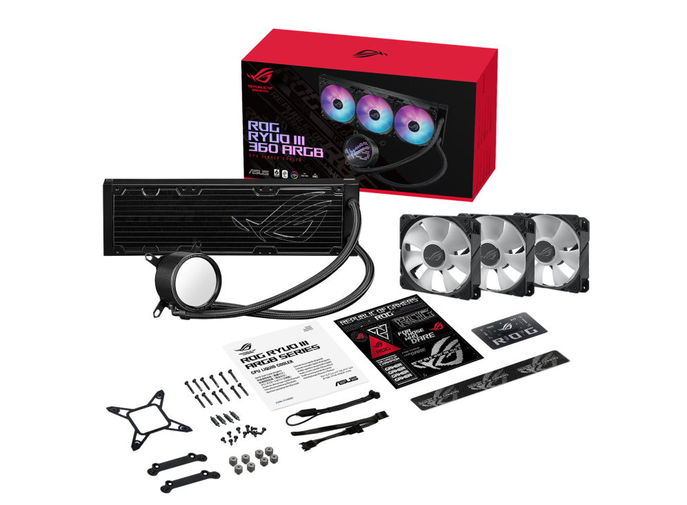 【高階專用】ASUS ROG RYUO III 360 ARGB 水冷散熱器 (Black/White)