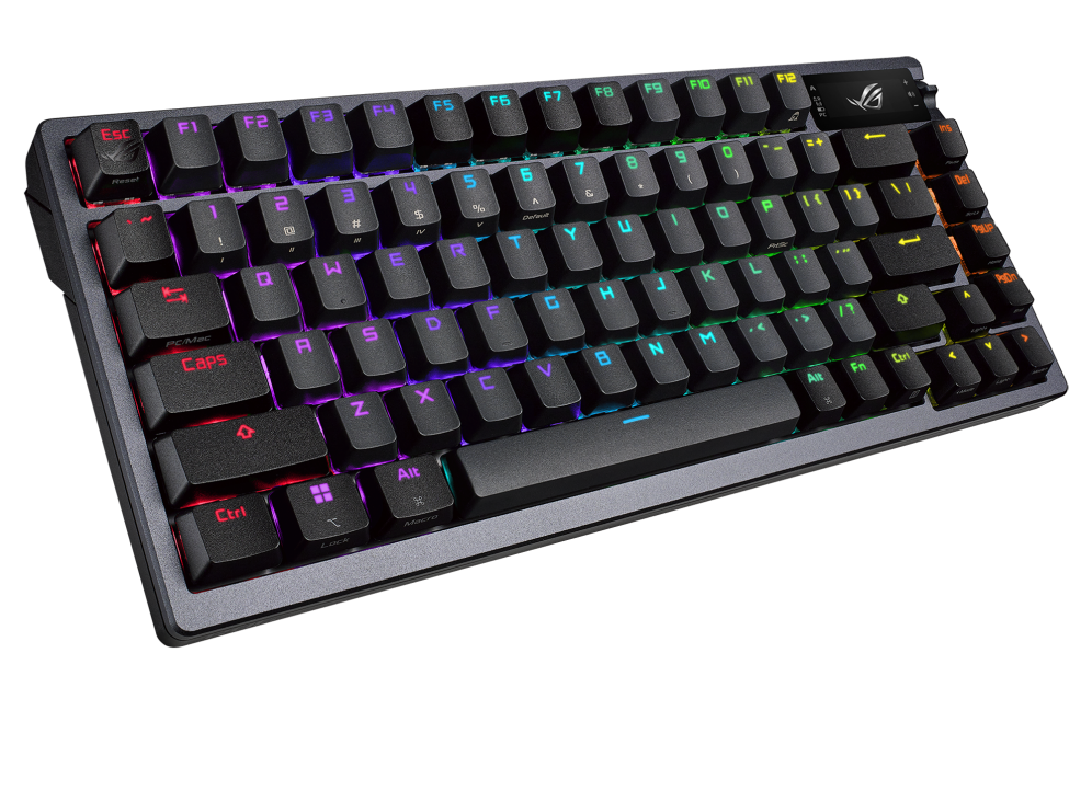 ASUS ROG Azoth NX 2.4 GHz SpeedNova OLED PBT 75% 無線機械自組遊戲鍵盤