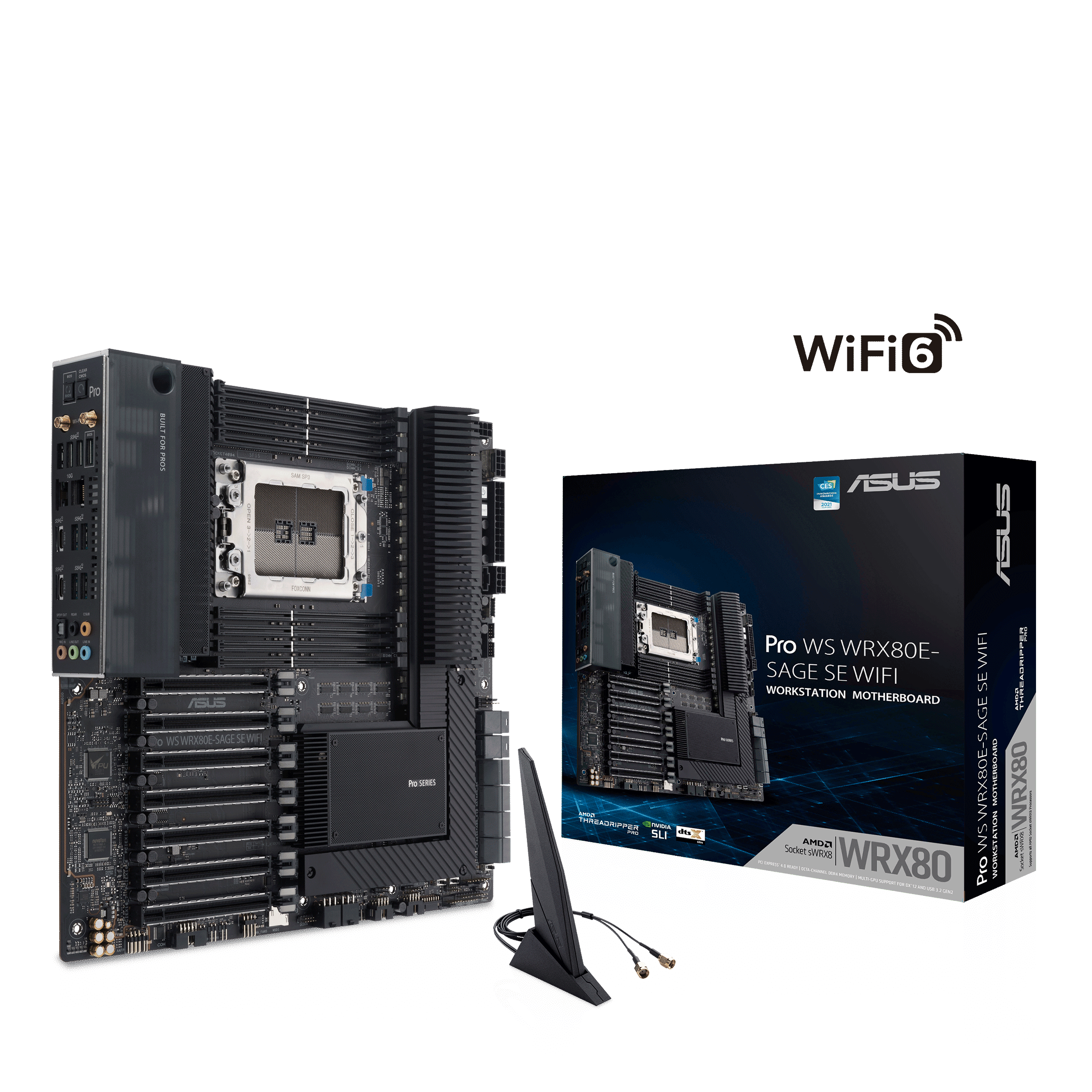 ASUS 華碩 Pro WS WRX80E-SAGE SE WIFI II E-ATX 主機板 (DDR4)