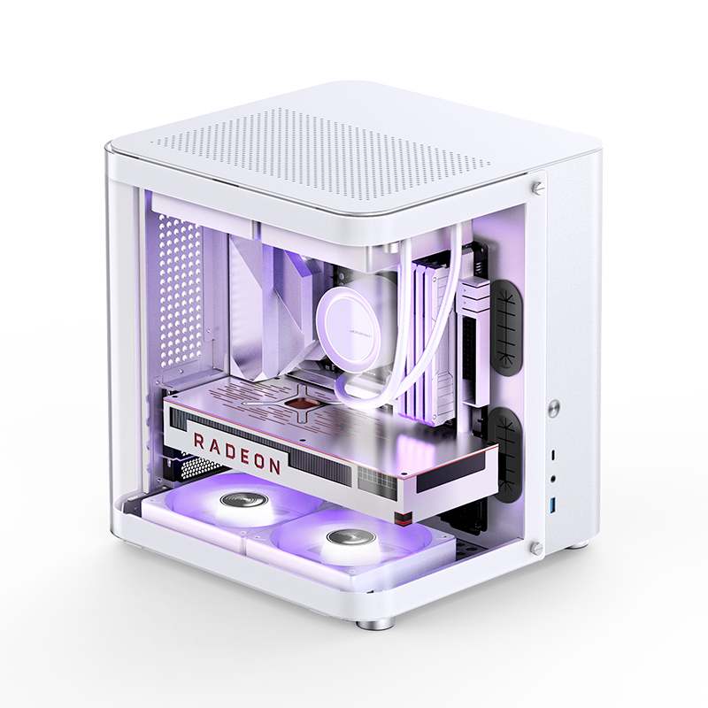 Jonsbo TK-1 Micro-ATX 星艦倉 環型鋼化玻璃側透 小型機箱 (黑/白)