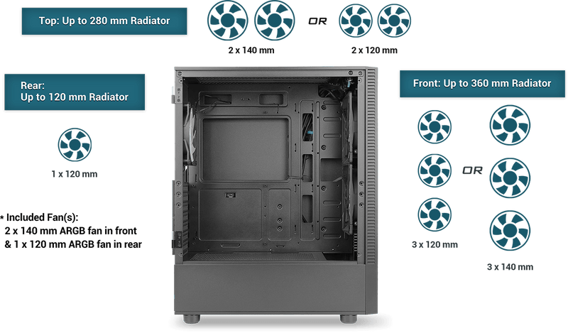 ANTEC NX410 ATX CASE