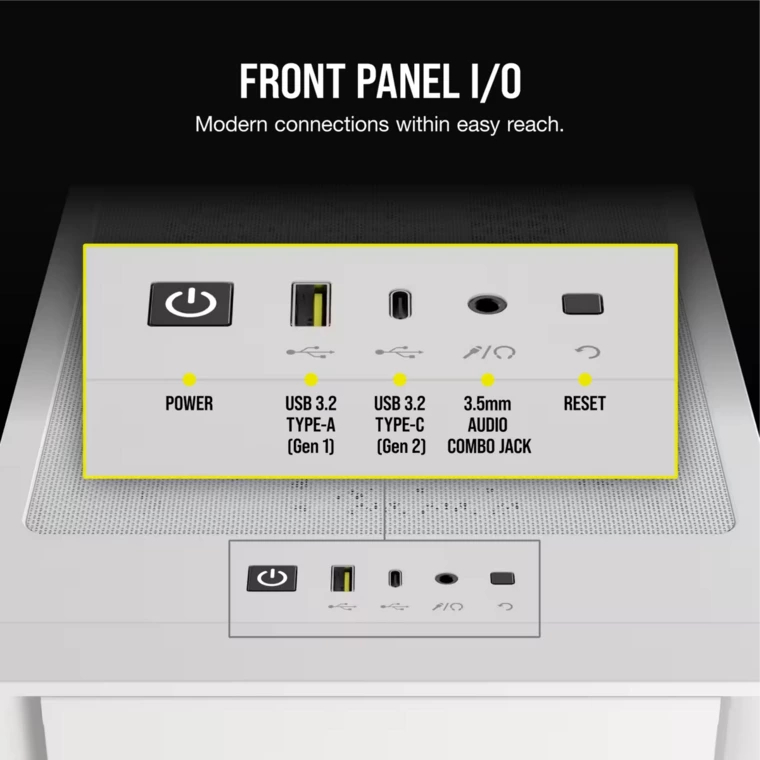 Corsair iCUE 4000D RGB AIRFLOW Tempered Mid-Tower 機箱