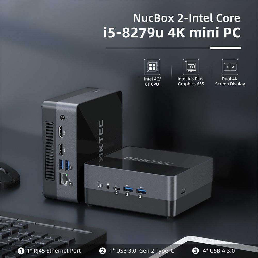 (全城熱賣) GMK 迷你電腦 Mini PC NUCBOX 2 - Intel 4核心 i5/8G/256/WIN 11 Pro