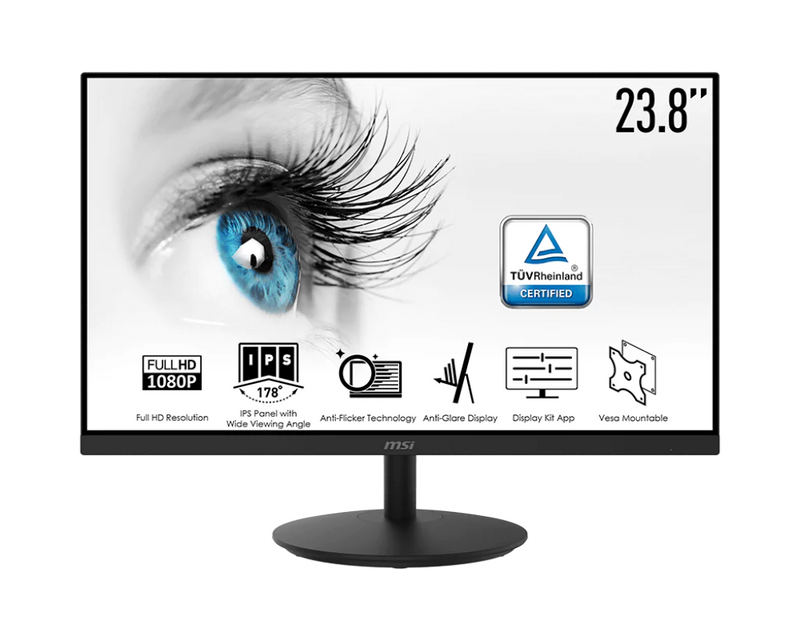 MSI 微星 Pro MP243 專業顯示器 (24 吋 FHD 75Hz IPS) - 1920 x 1080