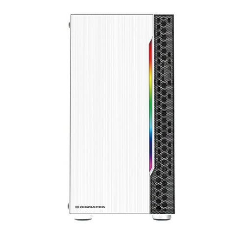 Xigmatek Gemini Arctic Rainbow RGB Tempered Glass Micro-ATX (白色)