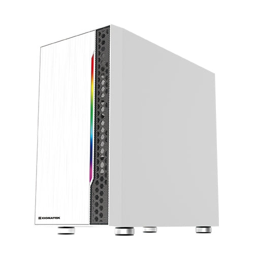 Xigmatek Gemini Arctic Rainbow RGB Tempered Glass Micro-ATX (白色)