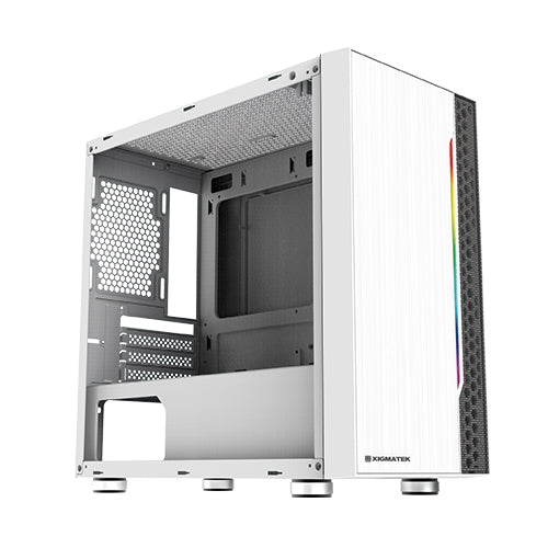 Xigmatek Gemini Arctic Rainbow RGB Tempered Glass Micro-ATX (白色)