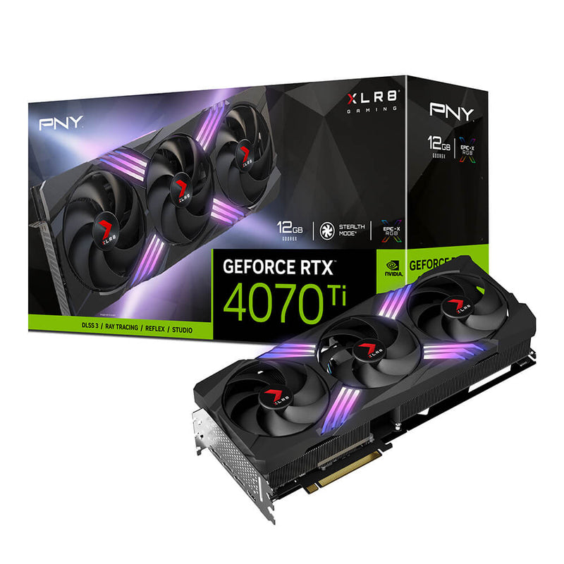 PNY GeForce RTX 4070 Ti 12GB XLR8電競 EPIC-X RGB™ 三風扇 VERTO款