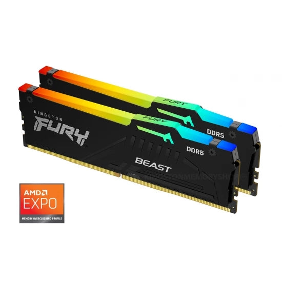 Kingston FURY Beast RGB DDR5 5200MHz 32GB (16GB x 2) - AMD EXPO (KF552C36BBEAK2-32)