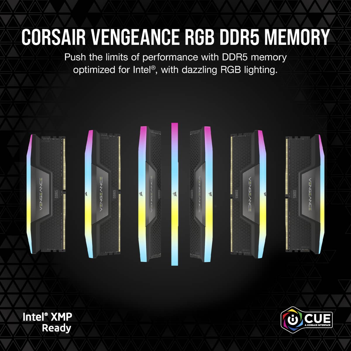 Corsair VENGEANCE RGB 32GB (16GB x2) DDR5 6000MHz C40 (CMH32GX5M2B6000C40)