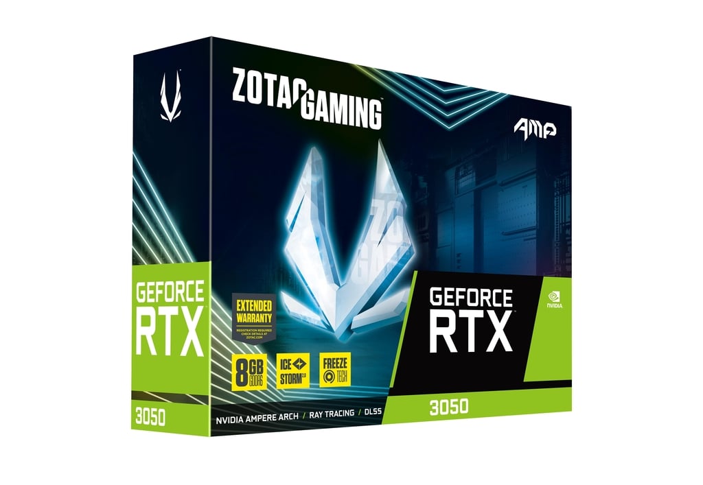 ZOTAC GAMING GeForce RTX 3050 AMP 8GB GDDR6 顯示卡