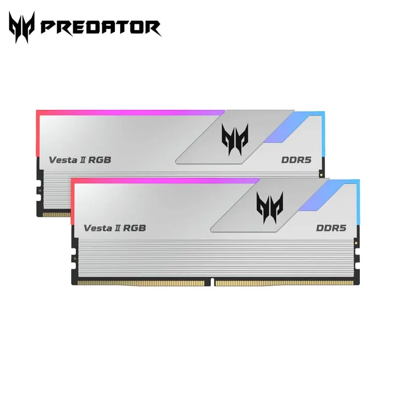 Acer Predator VESTA II RGB 6000MHz 記憶體 RAM DDR5 - 32GB (16GB x2) / 白色