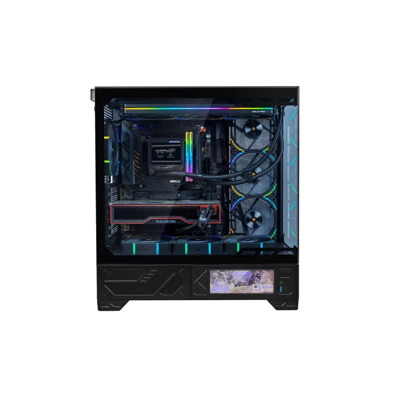 VALKYRIE VK03 ATX 機箱 6.2吋輕觸式屏幕 無側柱海景房 兼容背插主板 - 黑色 - ATX 機箱 - 機箱 - 電腦組件 ...