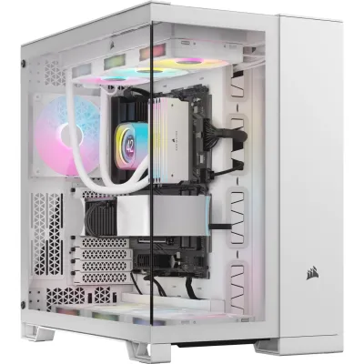 CORSAIR iCUE LINK 6500X RGB ATX 中塔機箱 強化玻璃 Dual Chamber - 白色