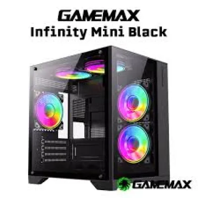 [附送三把風扇] GAMEMAX Infinity Mini MATX機箱 - 黑色