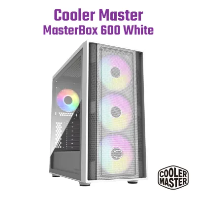 Cooler Master MasterBox 600 ATX 機箱RGB MB600 - 白色