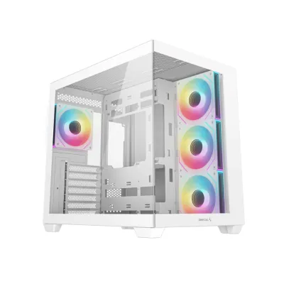 DEEPCOOL CG530 4F ATX  CASE 機箱 支援背插底板 (內附4把ARGB風扇) - 白色