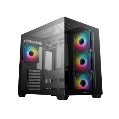 DEEPCOOL CG530 4F ATX  CASE 機箱 支援背插底板 (內附4把ARGB風扇) - 黑色
