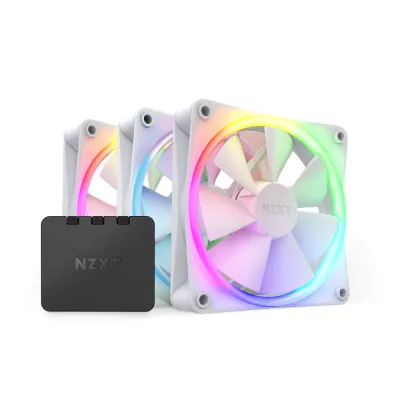NZXT F120 RGB Triple Pack with Controller - 白色