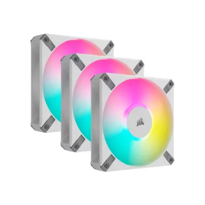Corsair iCUE AF120 ELITE RGB 120mm 風扇 - 白色 / Triple Pack 三件
